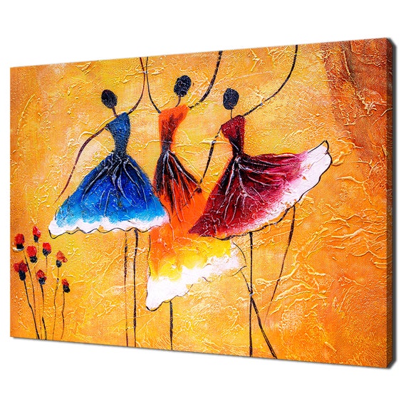 Beautiful Ballerina Ballet Dancers Oil Painting Style Modern Design Home Decor Print Wall Art Picture
