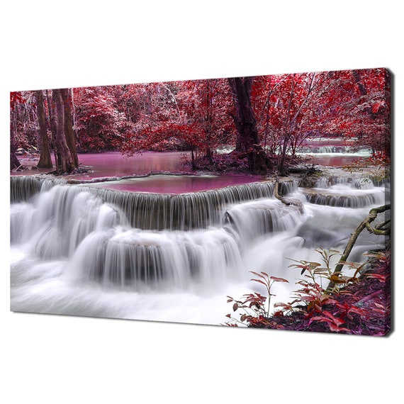 Forest River Waterfall Wall Art Print