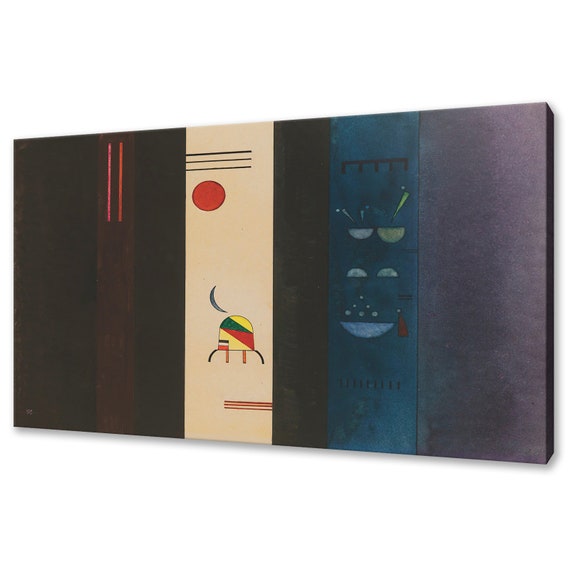 Wassily Kandinsky Dunkle Seiten Dark Sides 1931 Classic Design Abstract Decor Reproduction Print Wall Art