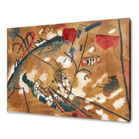 Wassily Kandinsky Draft For Improvisation 24 Troika Ii 1911 Classic Design Abstract Decor Reproduction Print Wall Art