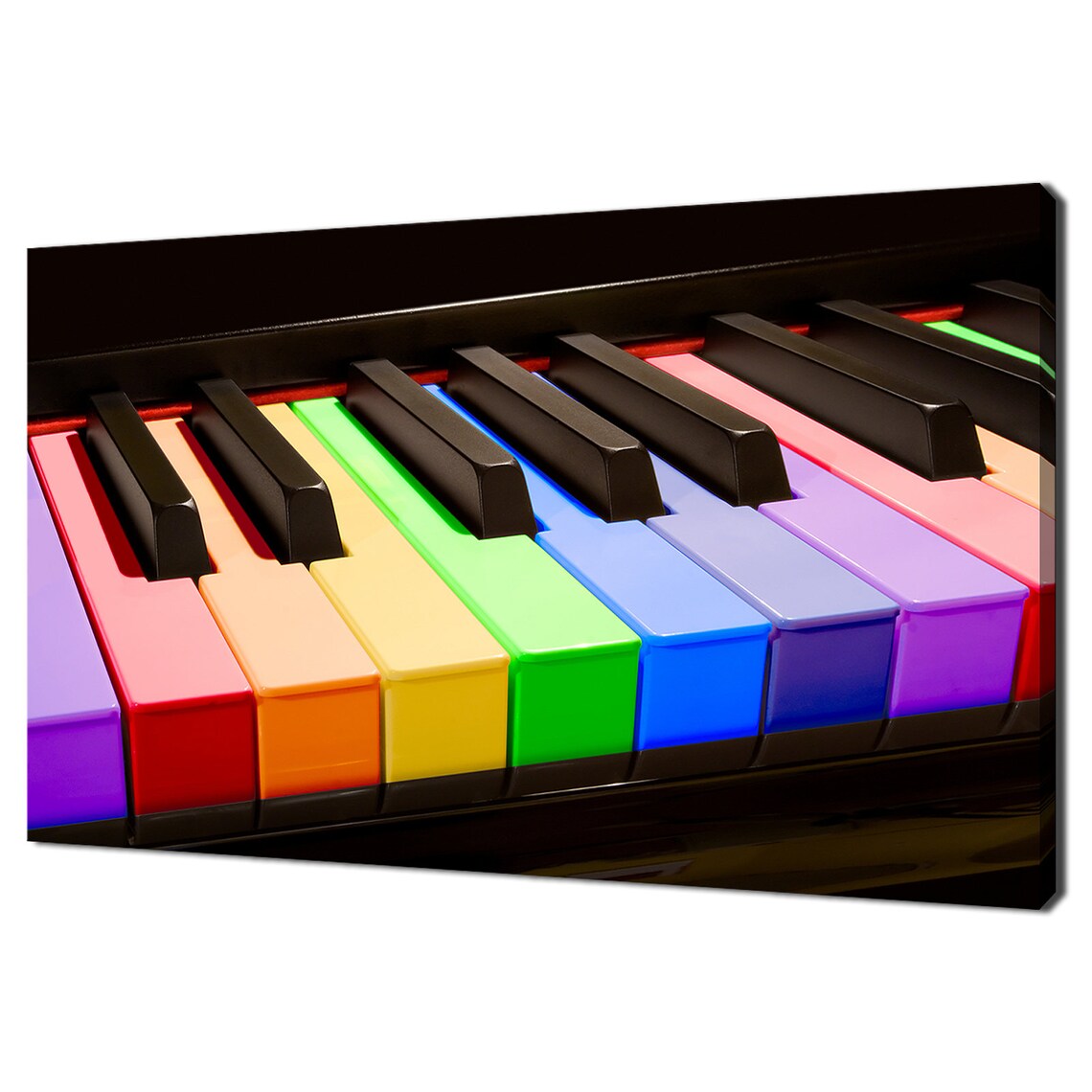 Rainbow Piano Keys Modern Art Print, Home Decor