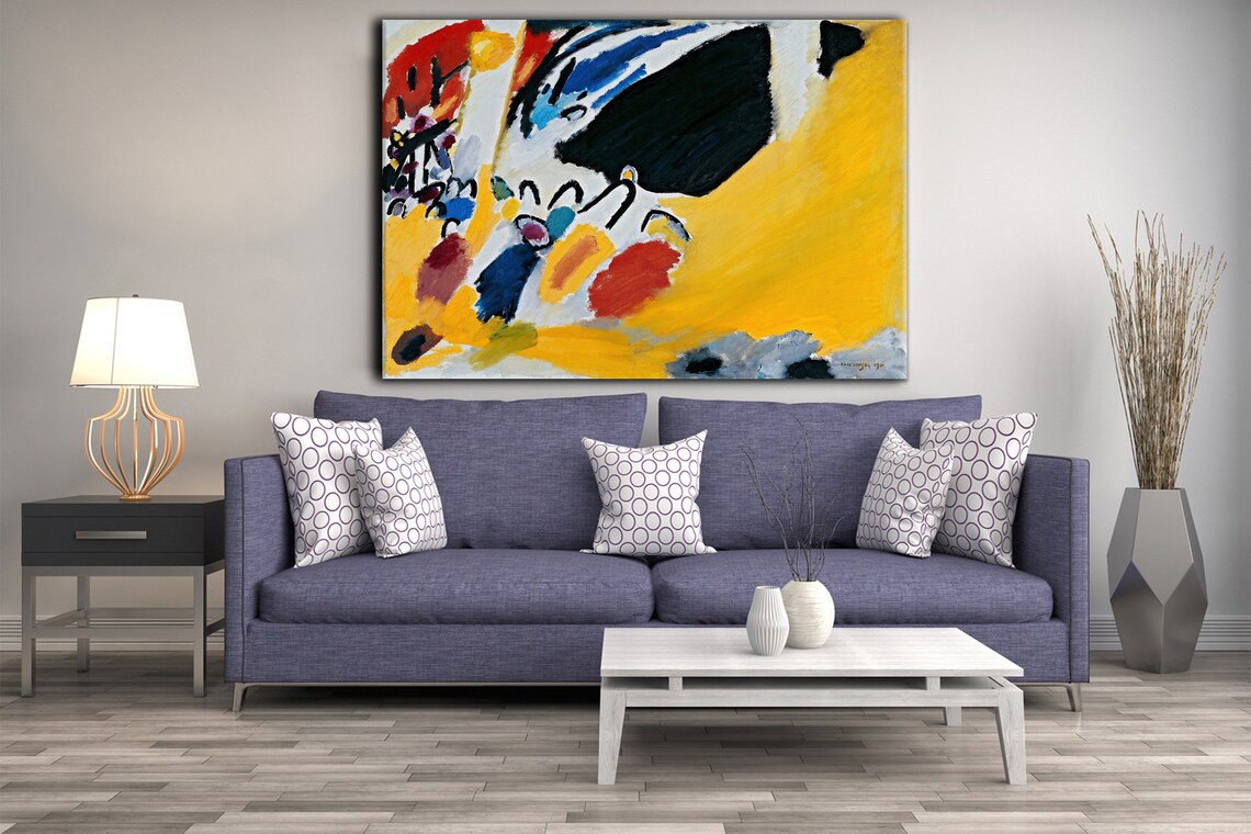 Kandinsky Impression III Concert 1911 Bold Abstract Yellow Black Wall Art - Image 2