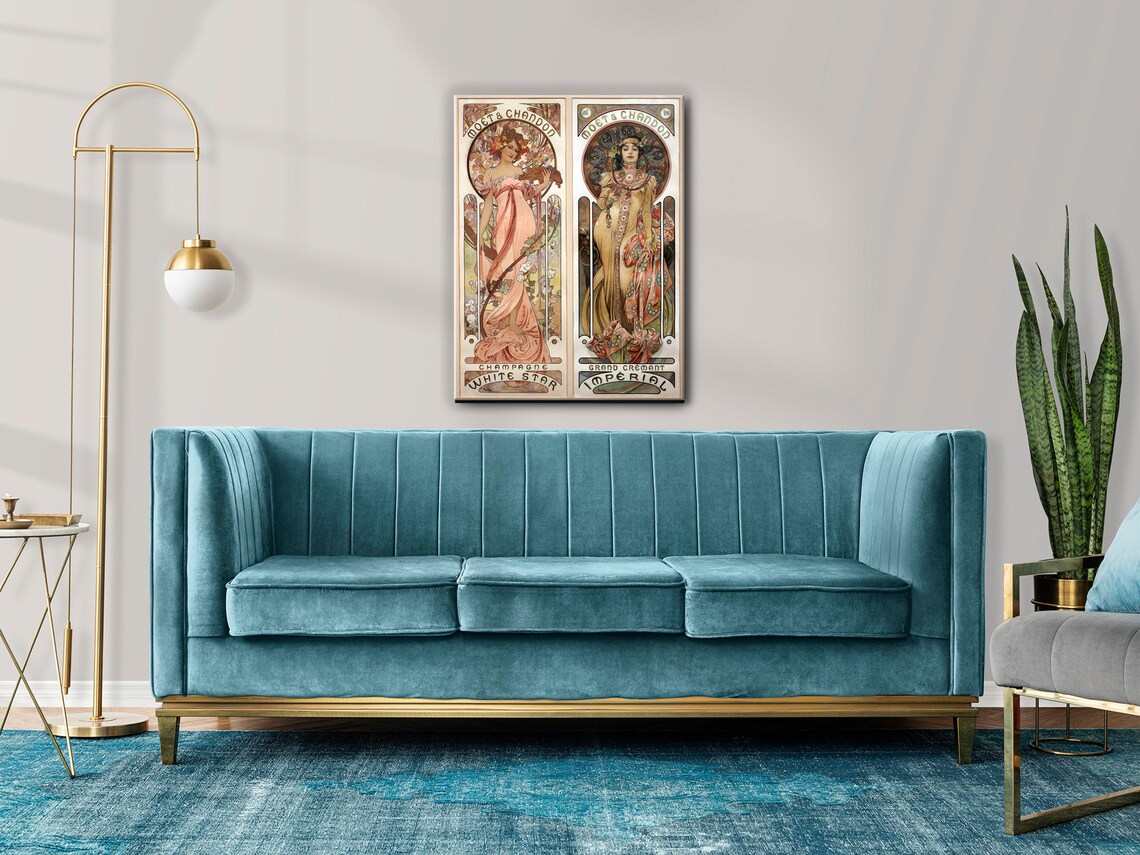 Alphonse Mucha Moet Chandon Art Nouveau Vintage Style Wall Art Print - Image 2