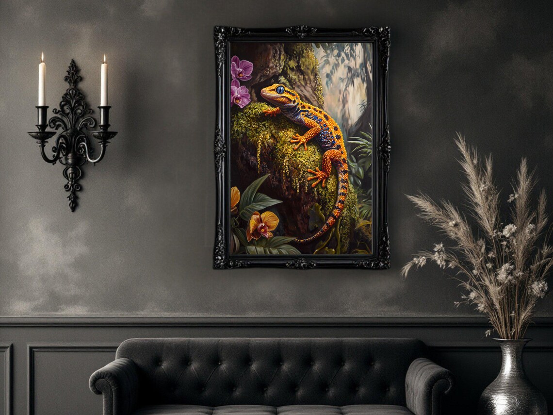 Gecko Art Print, Nature Inspired Wildlife Decor - Image 3