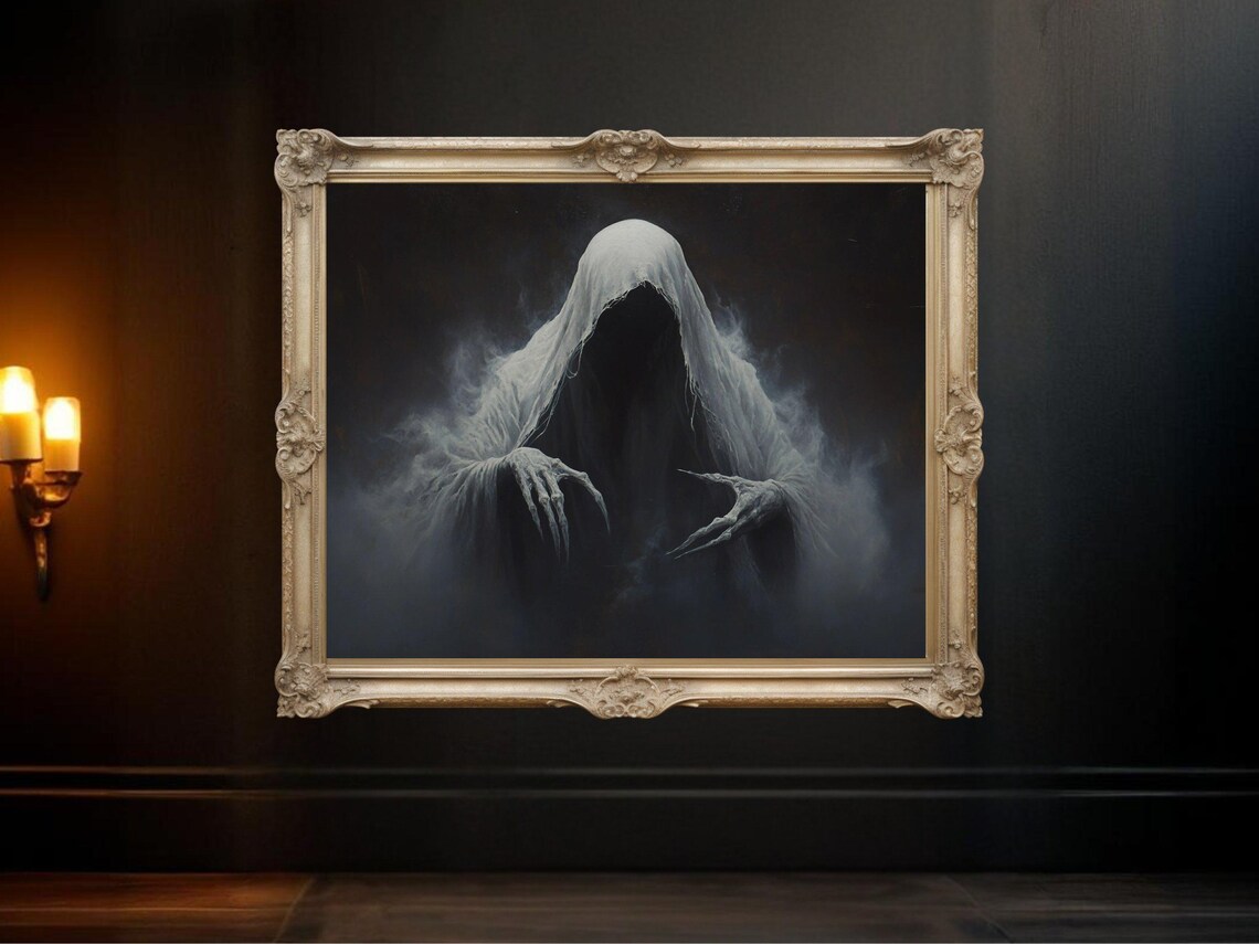 Gothic Grim Reaper, Spooky Horror Themed Art Print