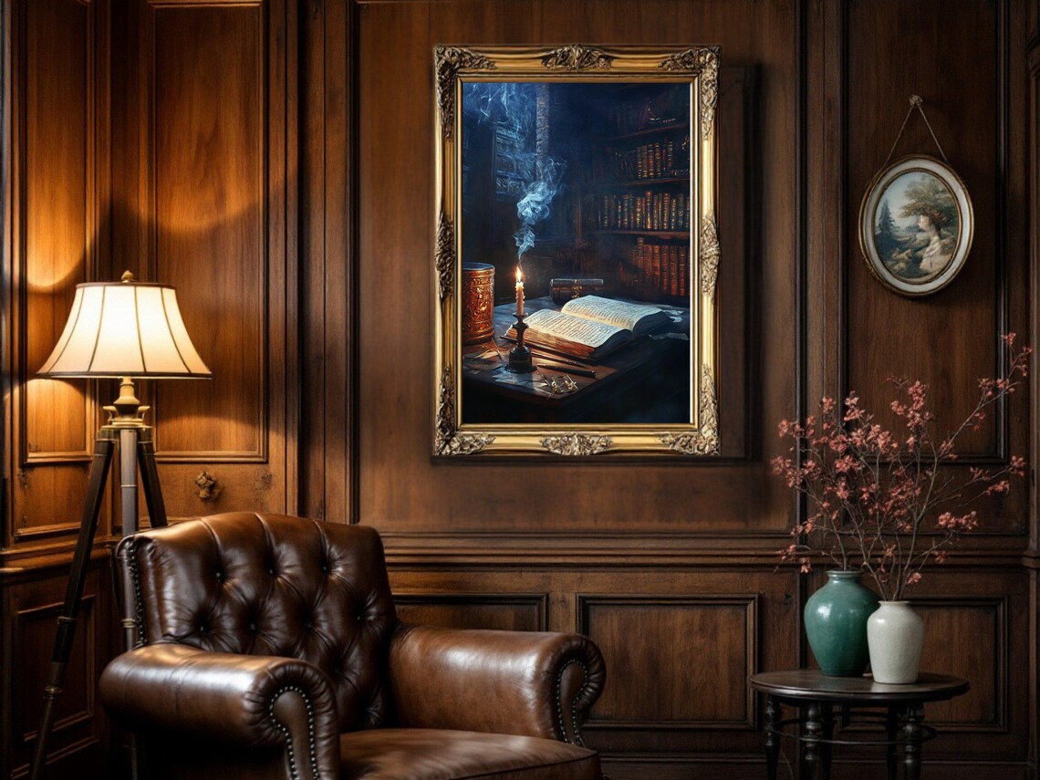 Dark Academia Vintage Library, Gothic Literature Print - Image 2