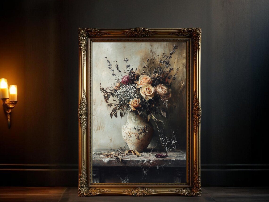 Vintage Botanical Art Print, Antique Floral Decor