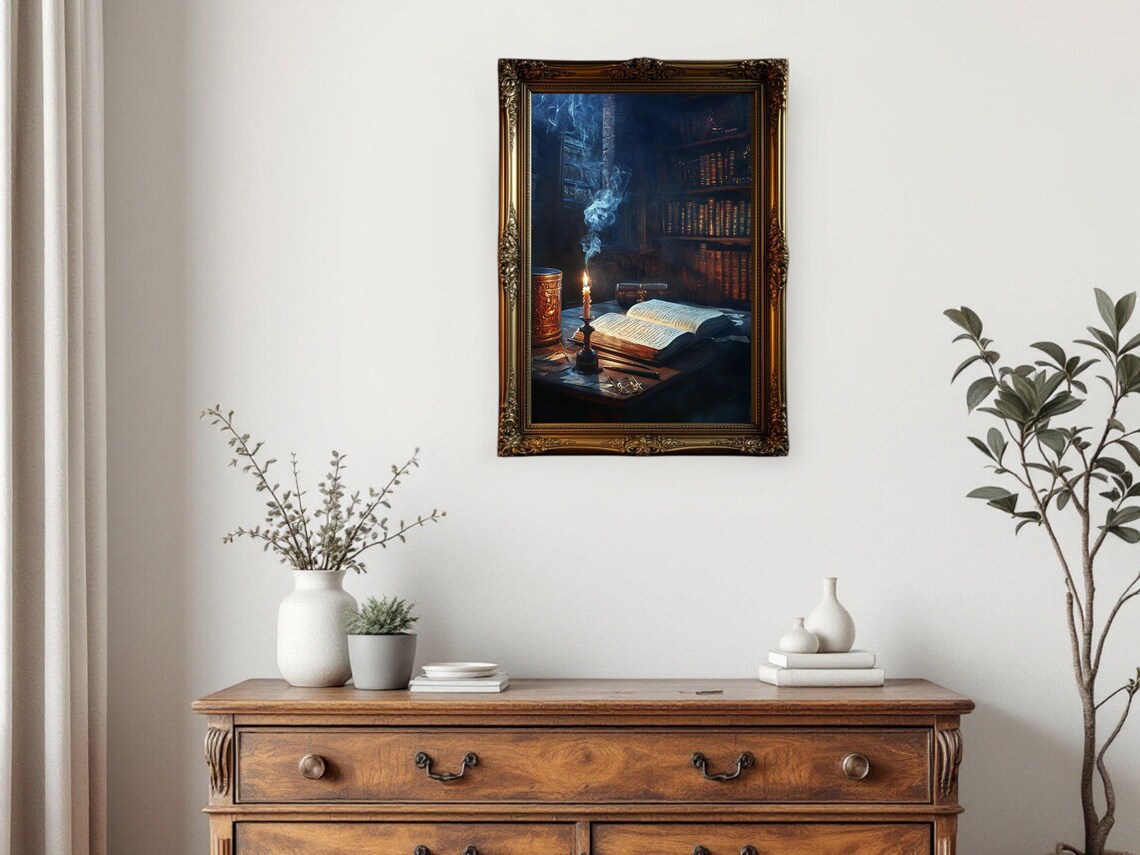 Dark Academia Vintage Library, Gothic Literature Print - Image 3