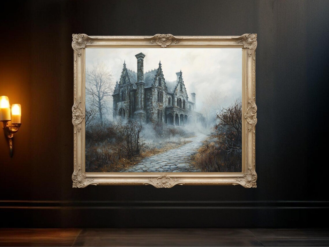 Haunted House Gothic Mansion, Spooky Halloween Decor