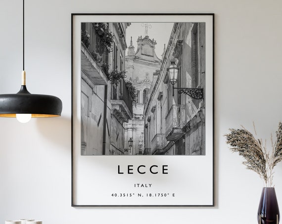 Lecce Italy Minimalist Travel Poster