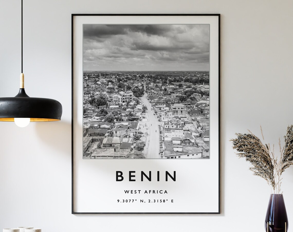 Benin Travel Poster, African Travel Art Print