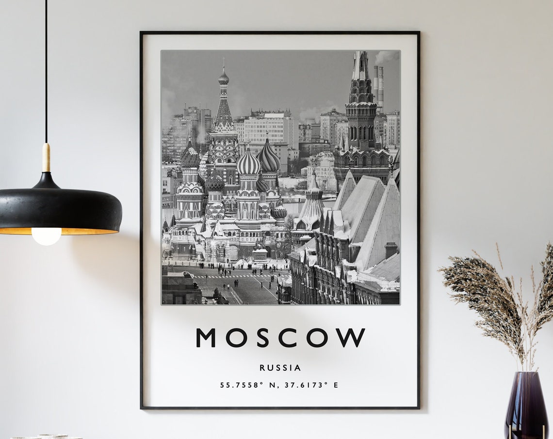 Moscow Travel Print Moscow Travel Poster Russia Travel Poster European Travel Art Print Photographic Wall Art Travel Print