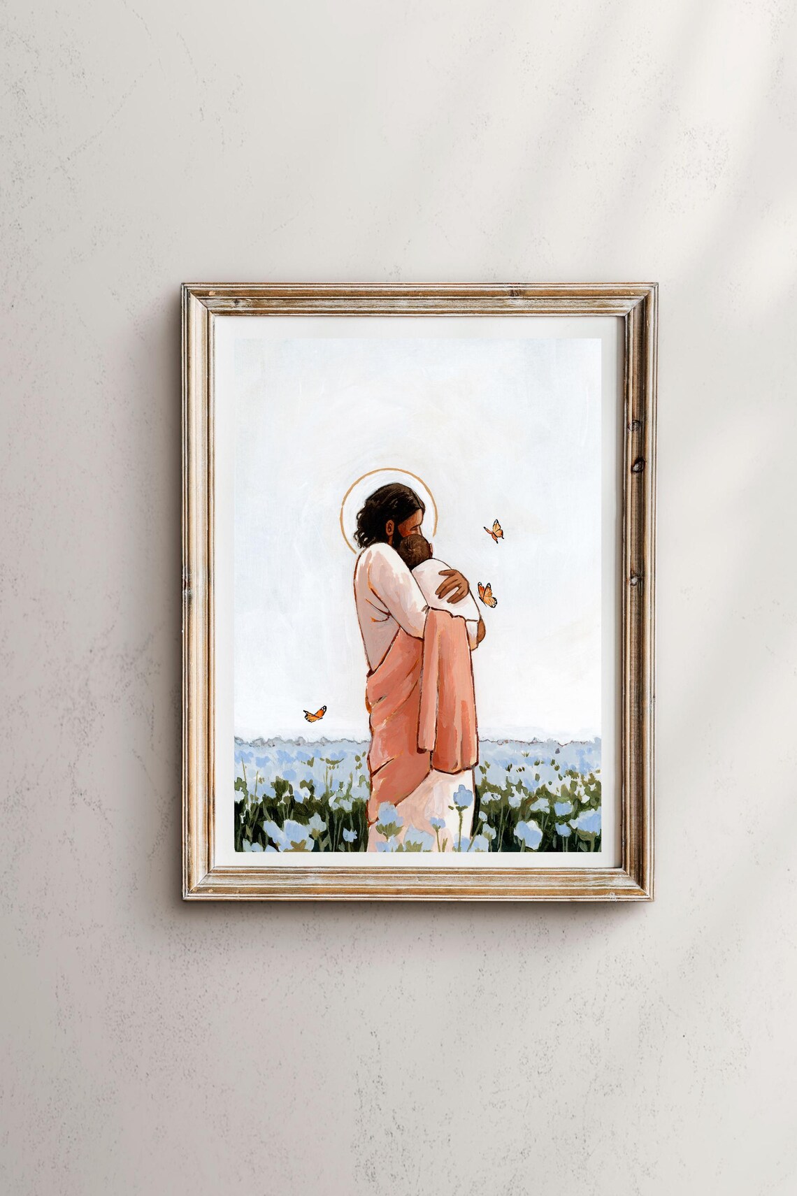 Jesus Holding Angel Baby, Pregnancy Infant Loss Art - Image 2