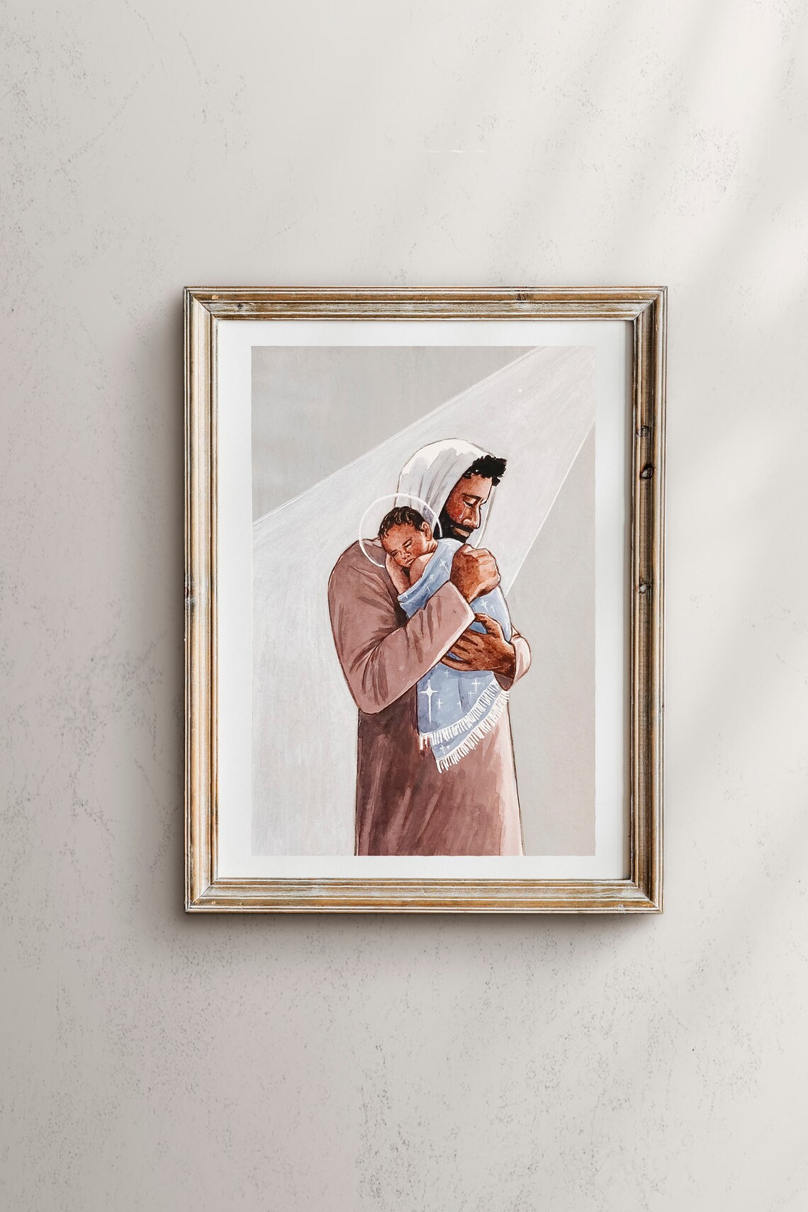 Son Of My Heart Jesus And Joseph, Nativity Art Print