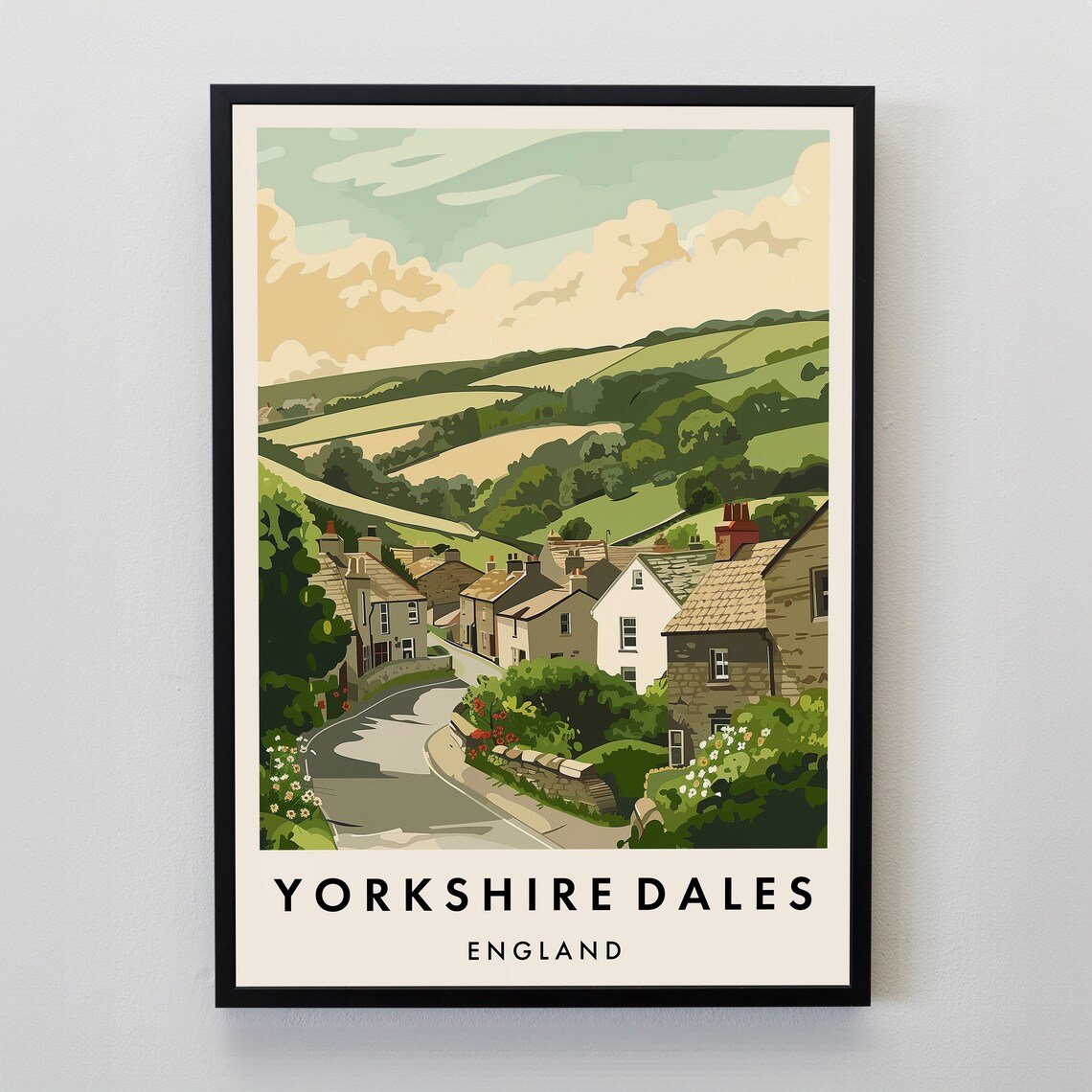 Yorkshire Dales Travel Poster, Yorkshire Art Print
