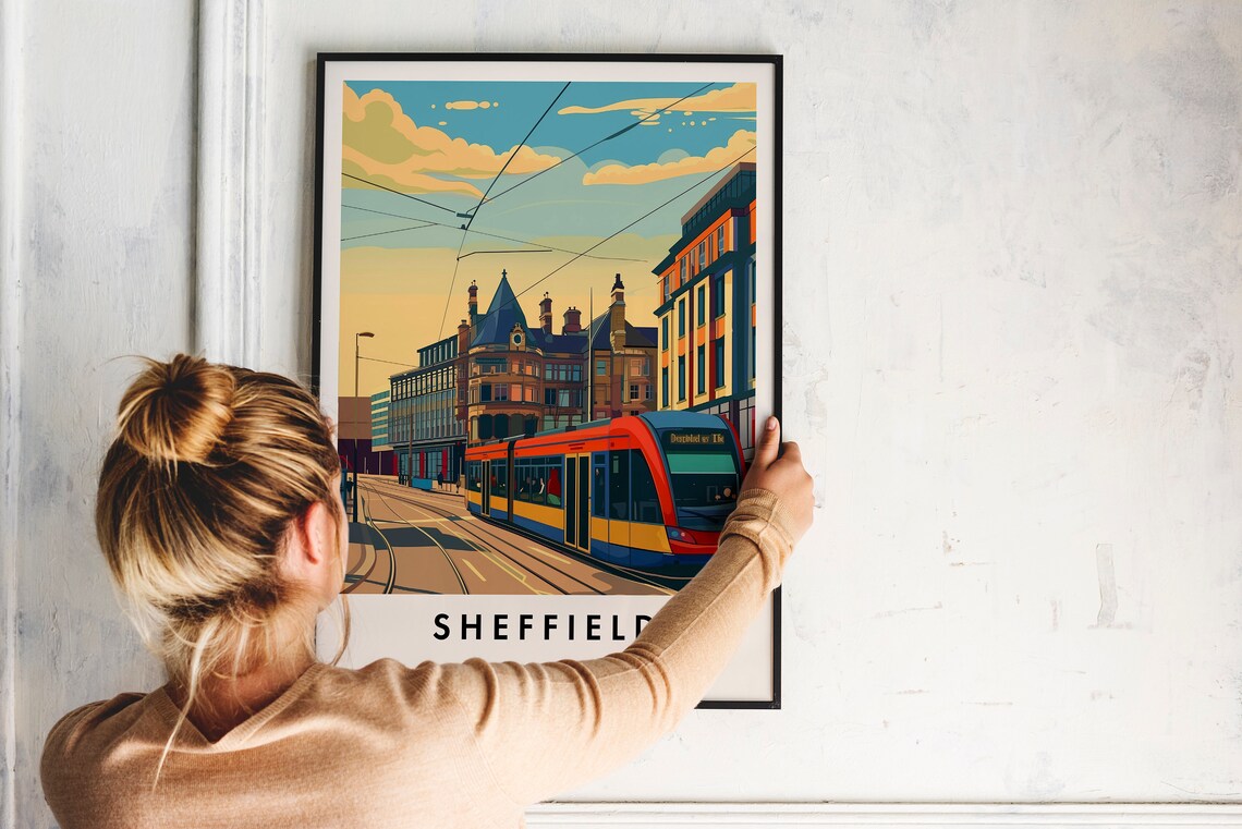 Sheffield Travel Poster, Place Name Art Print - Image 2