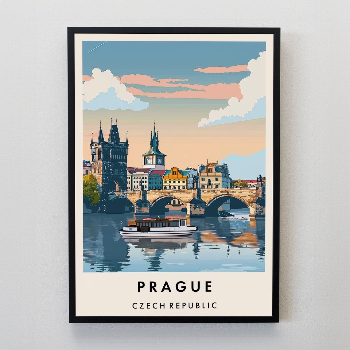 Prague Travel Gift Poster Print