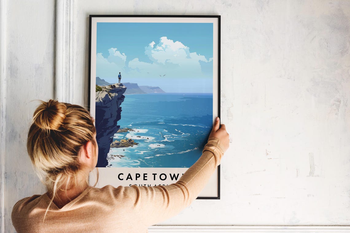 Cape Town Travel Print Wall Art Cape Town Cape Town South Africa Travel Print Travel Lovers Home Decor Wall Art City Travel Poster Gifts - Image 2