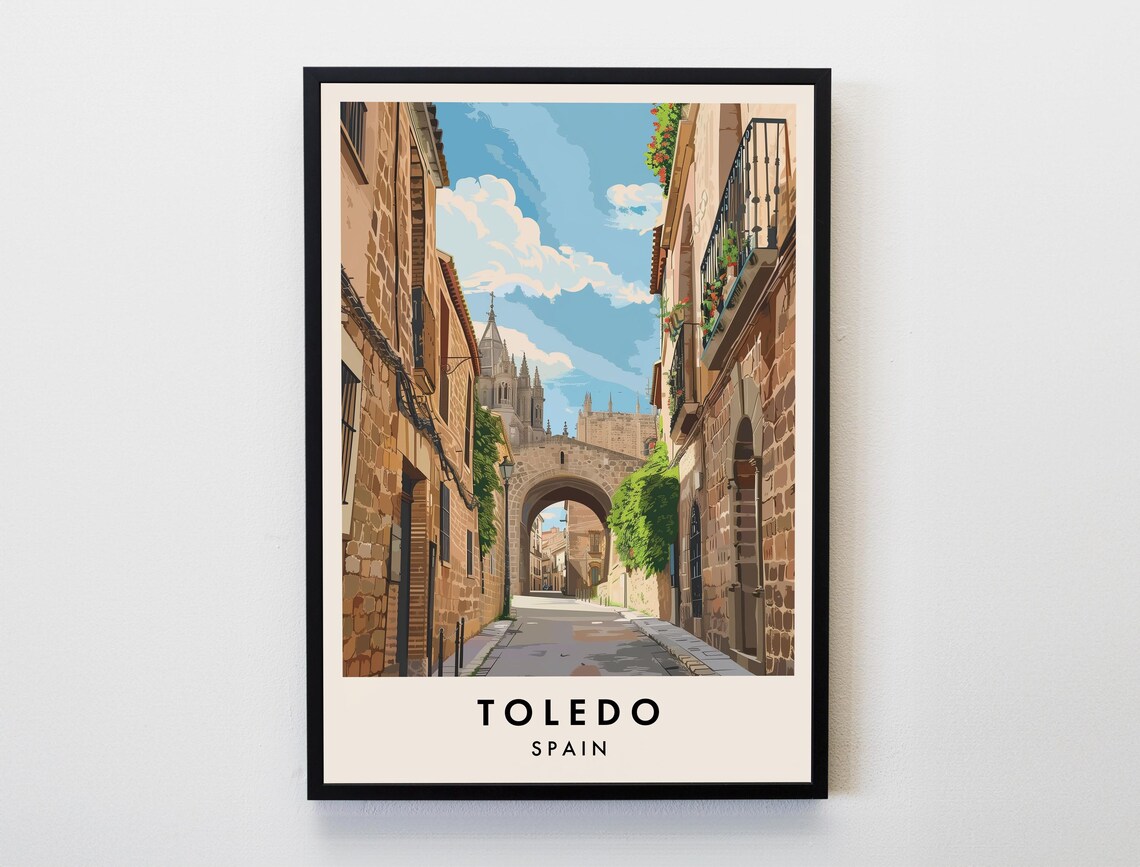 Toledo Travel Poster, Spain City Wall Art