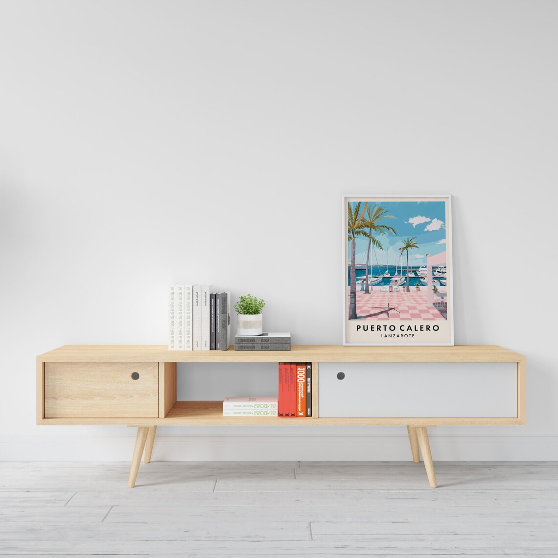 Puerto Calero Travel Poster, Lanzarote Place Art - Image 2