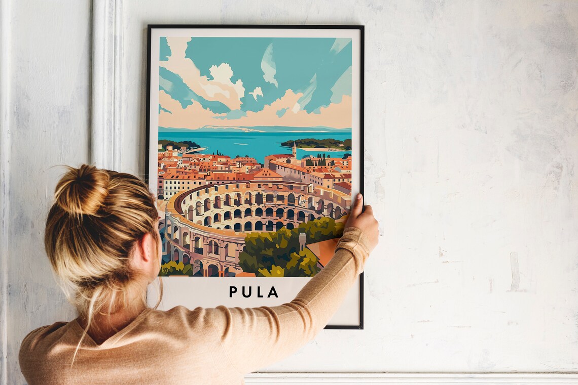 Pula Travel Poster, Croatia Travel Art - Image 2