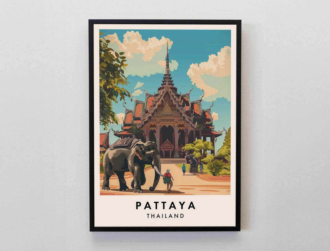 Pattaya Travel Print Wall Art Pattaya Pattaya Print Xxxx Poster Thailand Gift Art Thailand Travel Art Thailand Gift