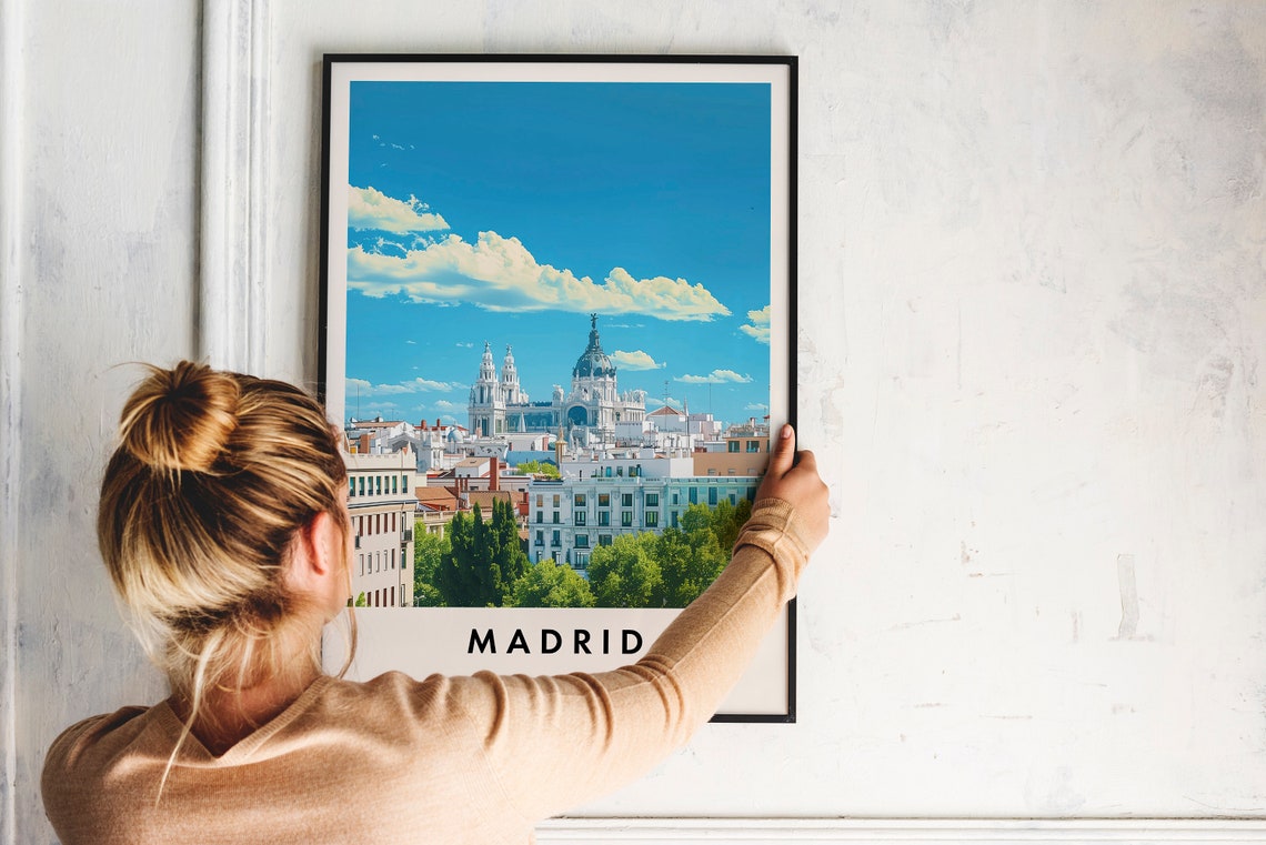 Madrid Travel Print Wall Art Madrid Madrid Print Madrid Travel Poster Madrid Gift Art Madrid Travel Art Travel Gift - Image 2