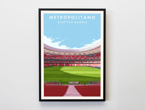 Metropolitano Stadium Poster Wall Art Print Atltico Madrid Fan Gift Football Lovers