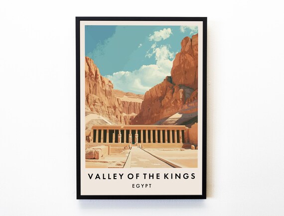 Valley Of The Kings Travel Print Wall Art Valley Of The Kings Poster Egypt Travel Print Travel Lovers Home Decor Wall Art Travel Poster