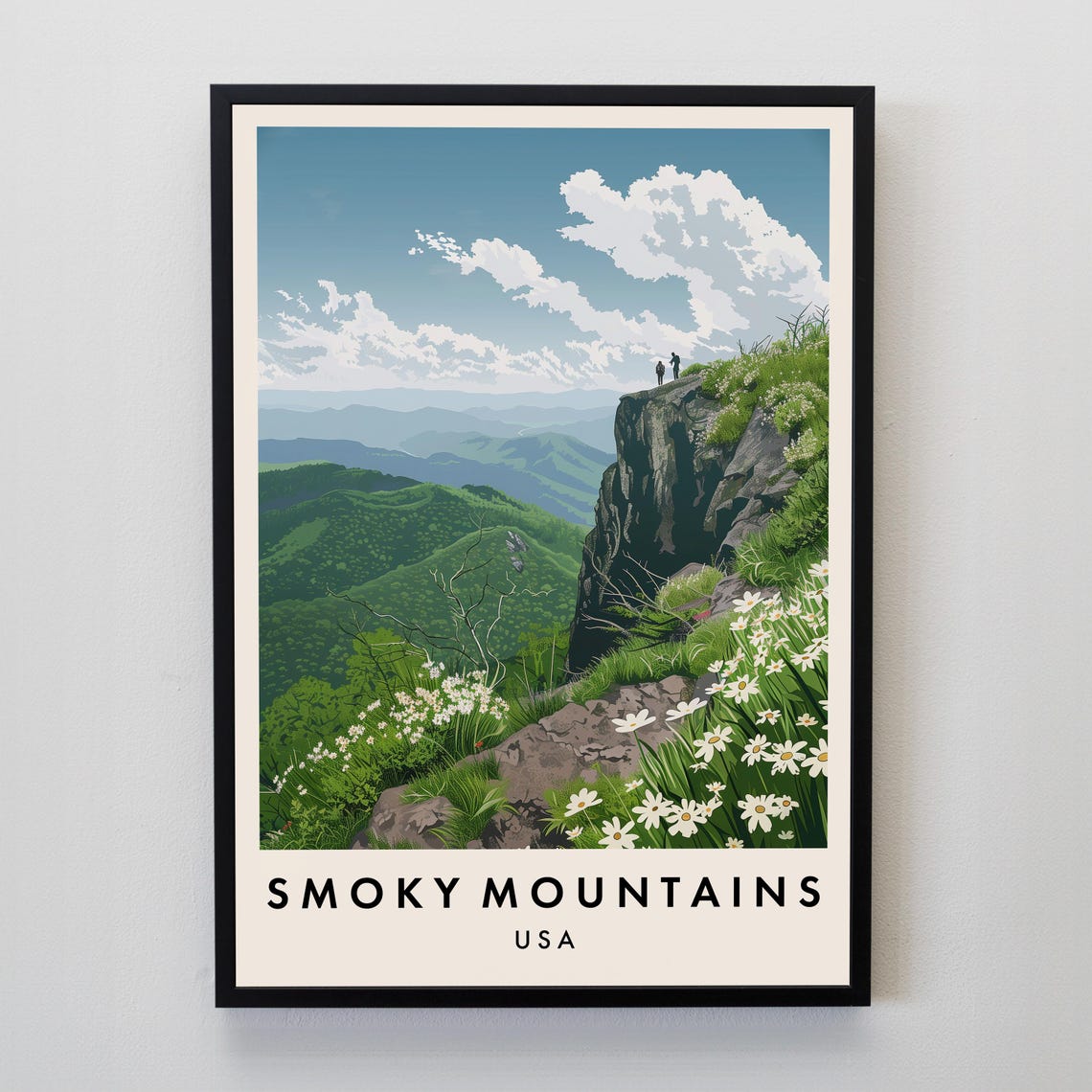 Smoky Mountains Travel Print Wall Art Smoky Mountains Smoky Mountains Print Usa Poster Usa Gift Art Usa Travel Print Usa Poster