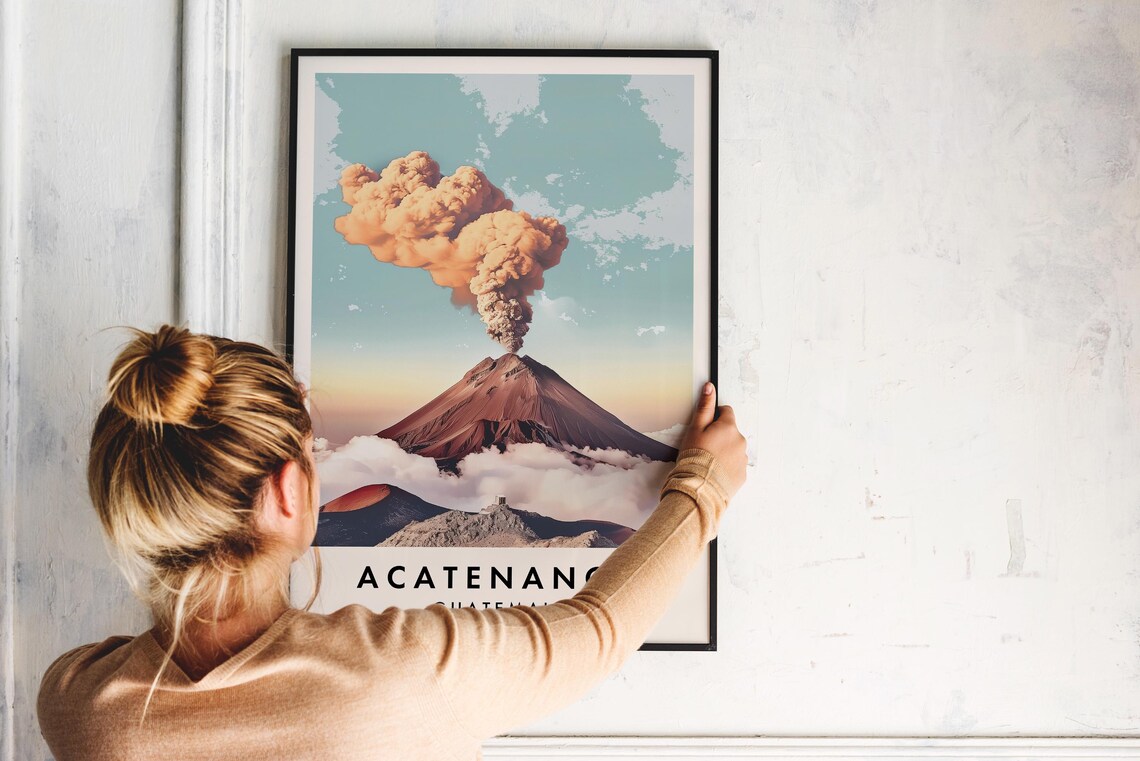 Acatenango Travel Poster, Guatemala Travel Print - Image 2