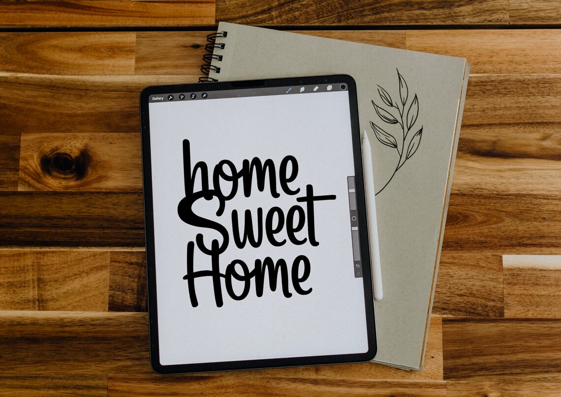 Home Sweet Home Lettering Art Print