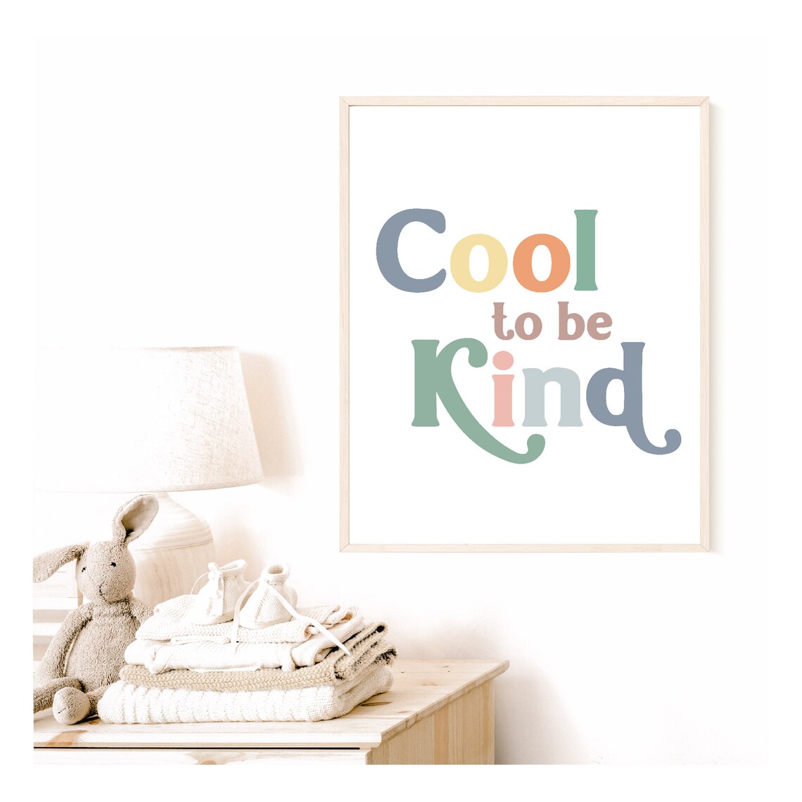 Cool To Be Kind Motivational Kids Wall Art Print - Image 3