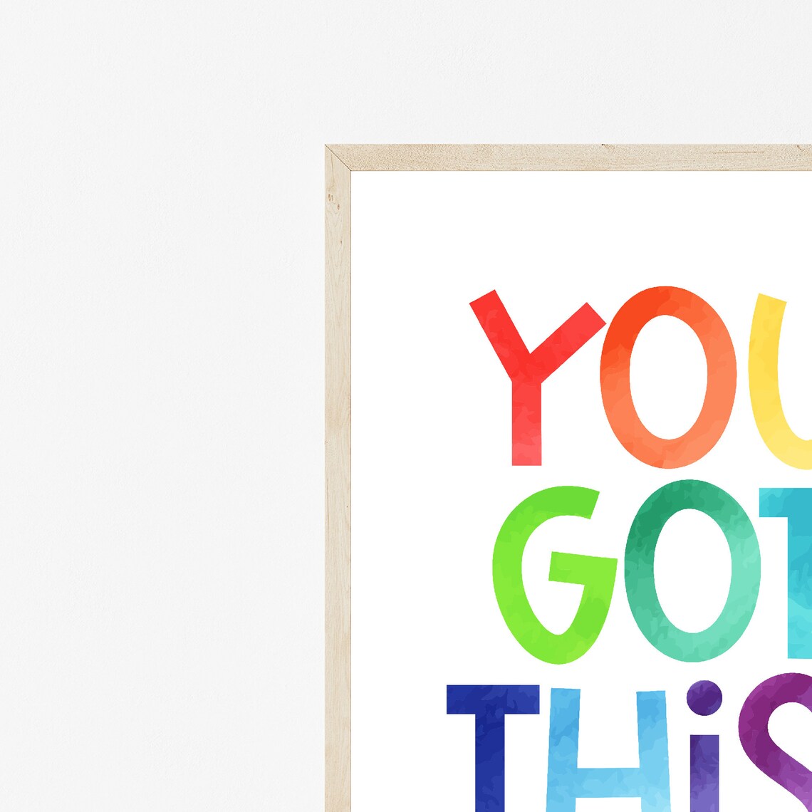 You Got This Kids Rainbow Watercolor Art Print - Image 3