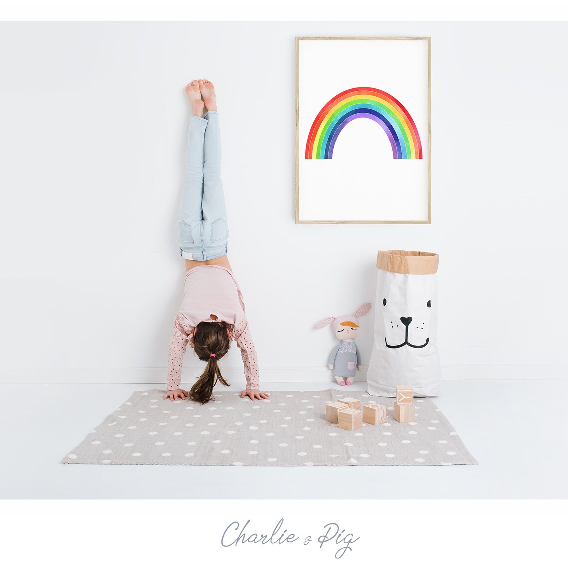 Rainbow Print, Watercolor Nursery Room Art Print - Image 3