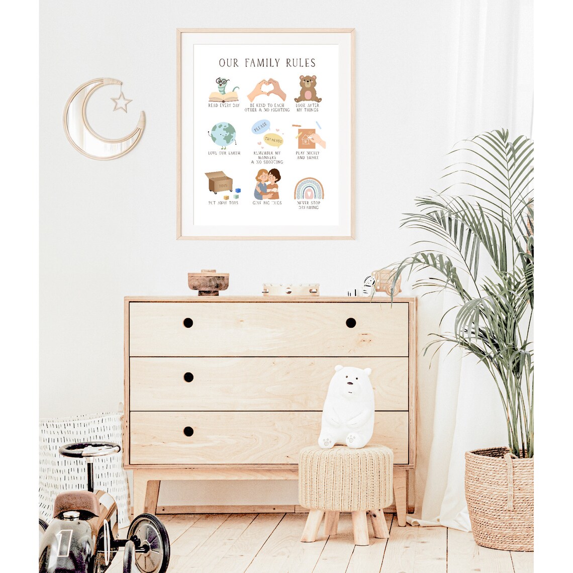 Kid Behaviour Poster, Montessori Playroom Wall Art Print - Image 2