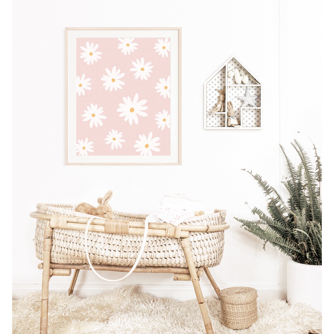 Daisy Nursery Art Print, Girls Boho Decor - Image 3