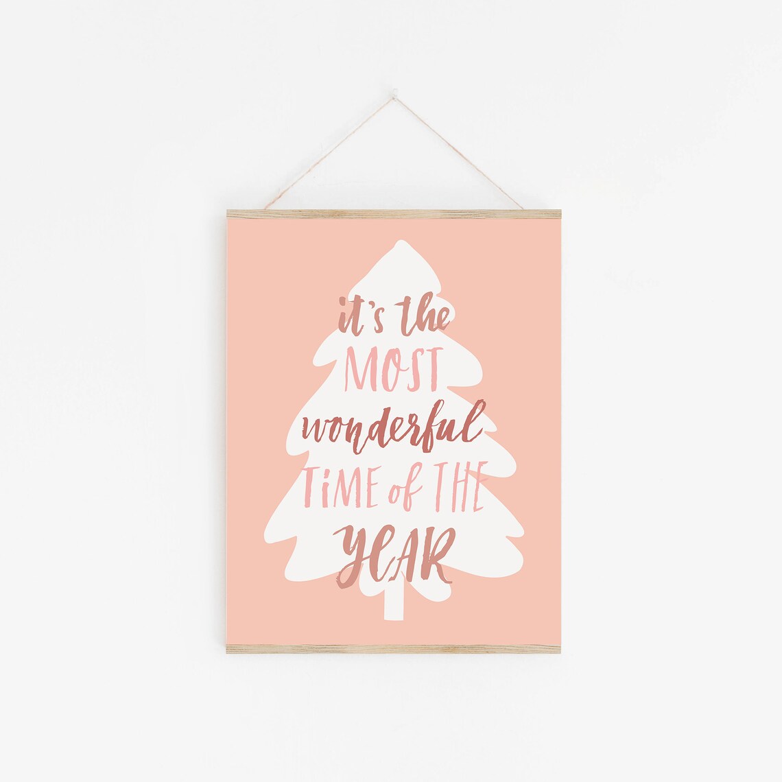 Boho Christmas Tree Print, Earthy Modern Decor - Image 3