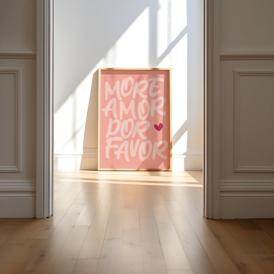 More Amor Por Favor Modern Eclectic Love Quote Poster - Image 4