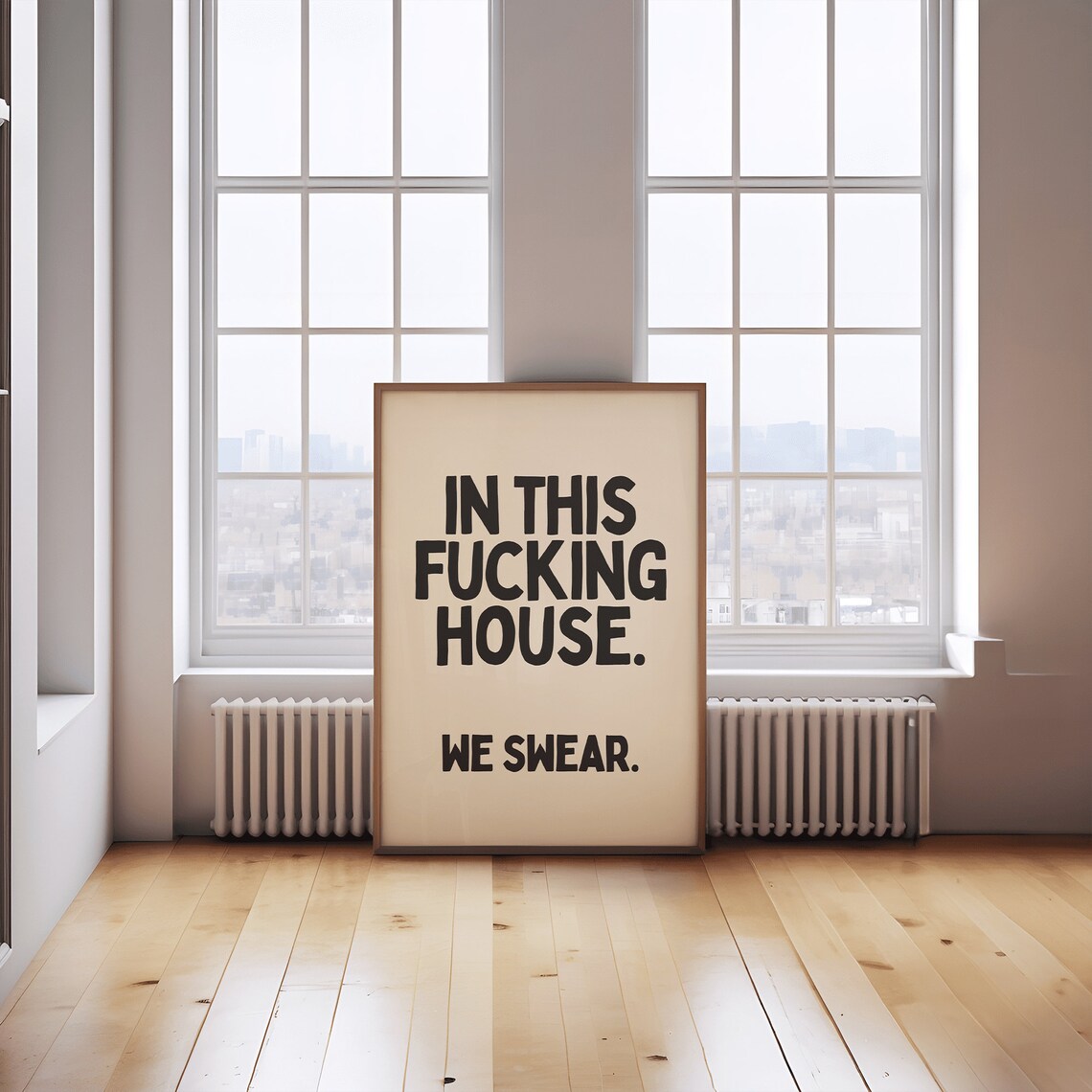 Lets Fuck Around And Find Out Funny Sarcastic Quote Navy Typography Poster - Image 3