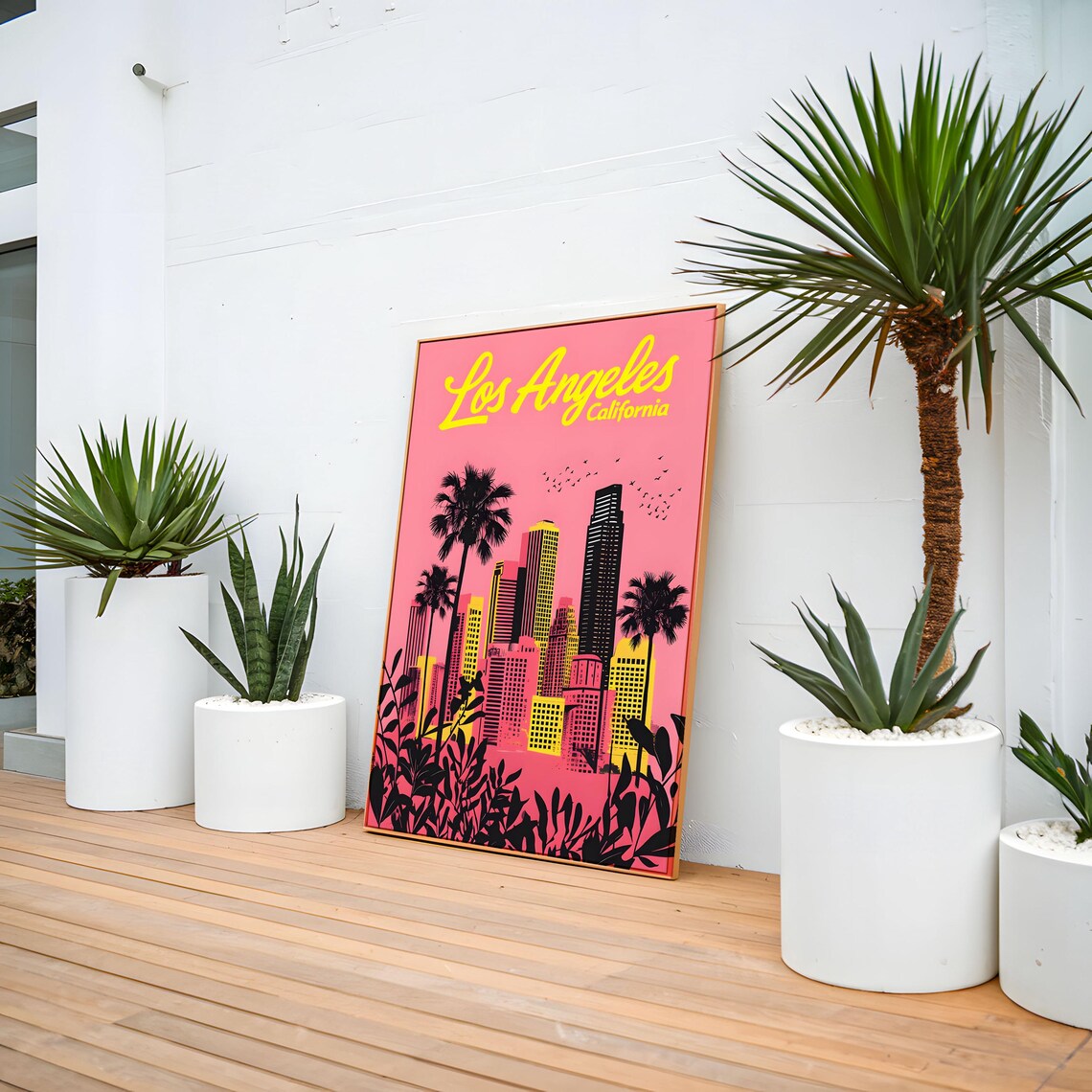 Retro Los Angeles California Travel Poster - Image 3