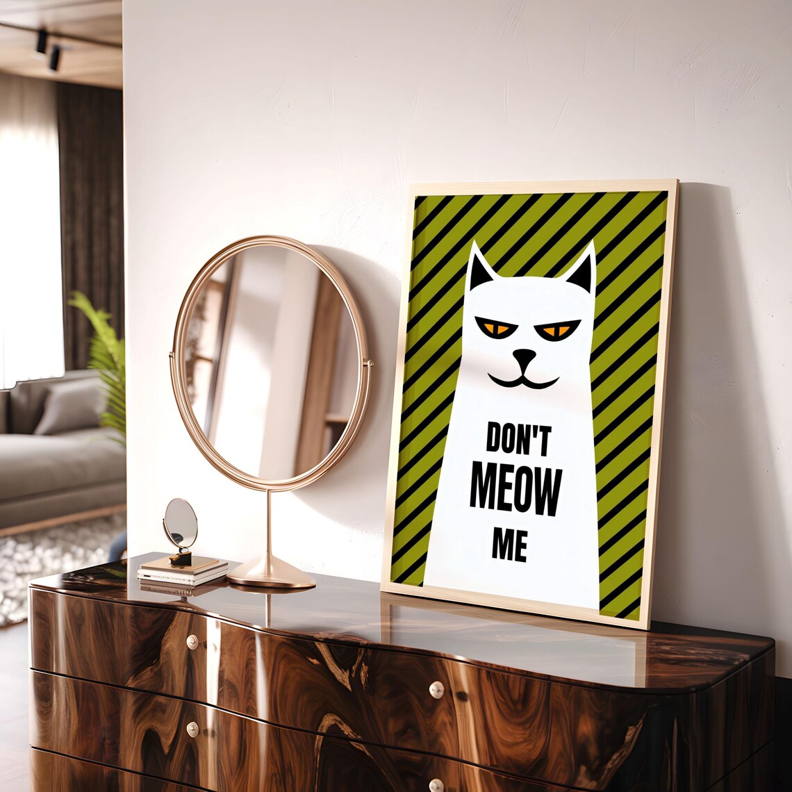Purr Fectly Cat Poster, Animal Lovers - Image 2