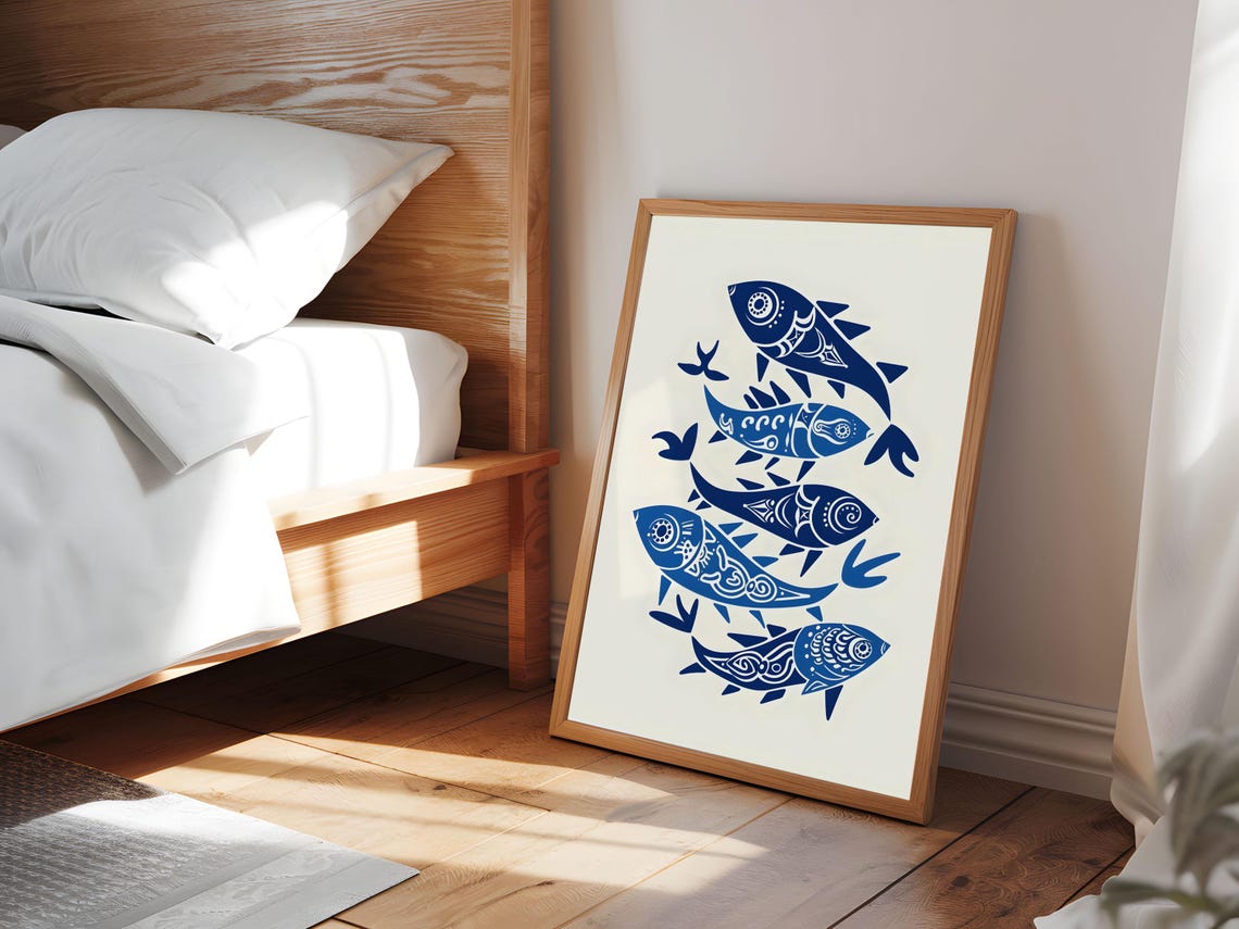 Vintage Vibe Fish Poster, Unique Artwork - Image 6