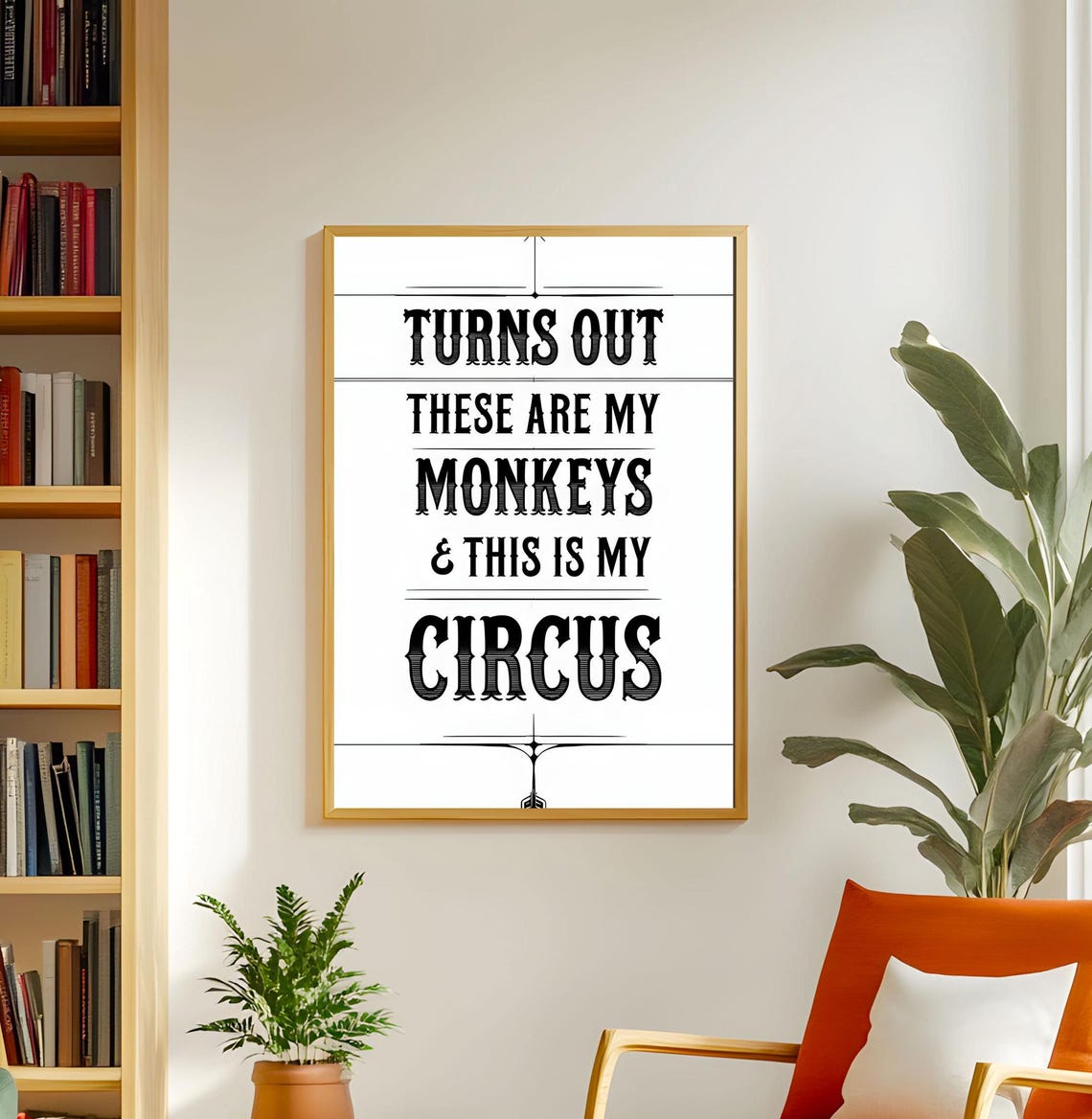 My Monkeys Circus, Funny Typography Art Print - Image 8