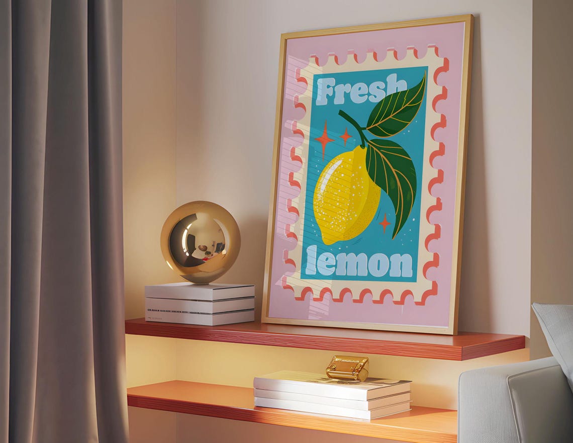 Fresh Lemon Vintage Kitchen Decor Poster - Image 6