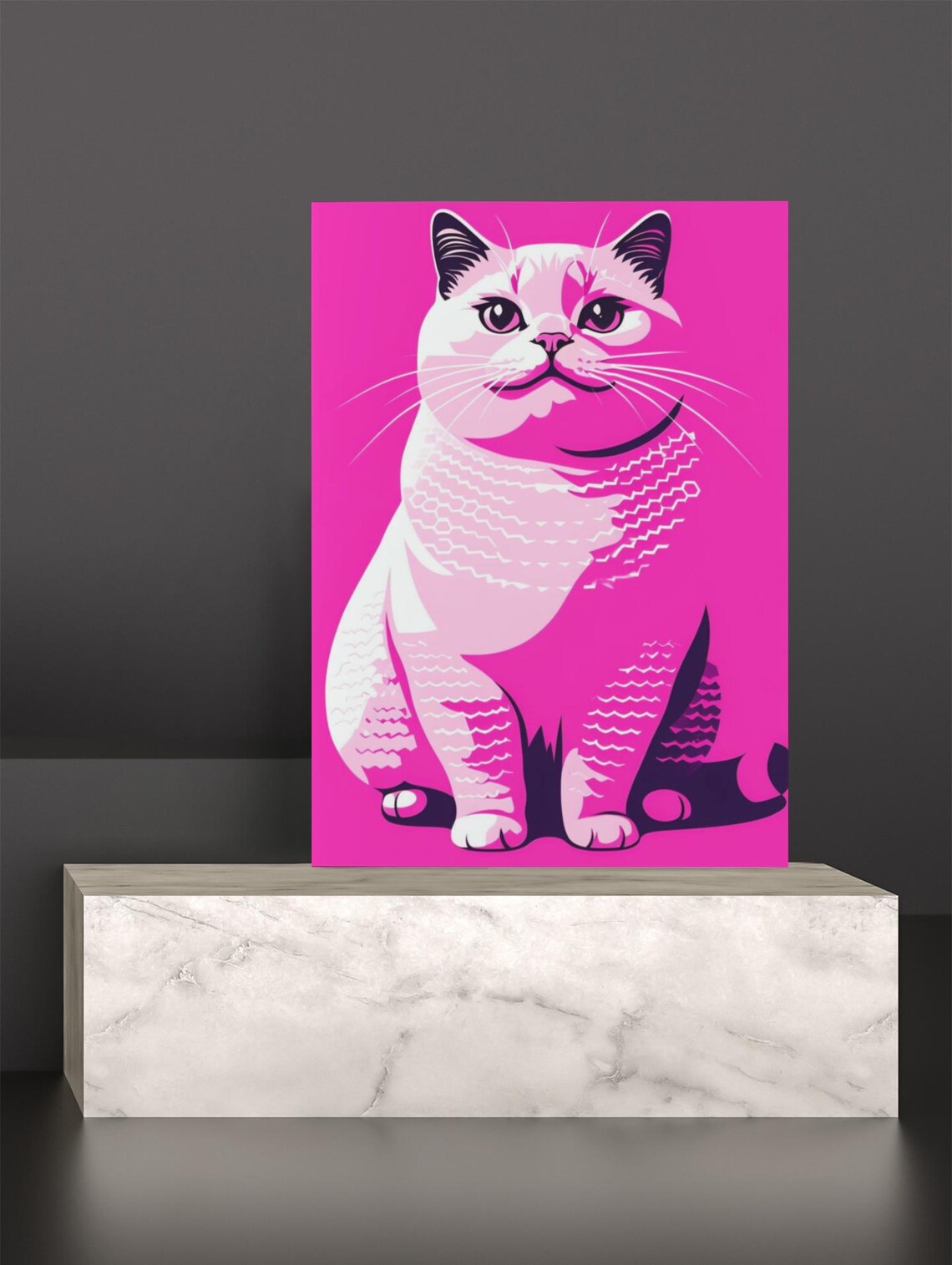 Pop Art Cat Portrait, Vintage Style Poster - Image 8
