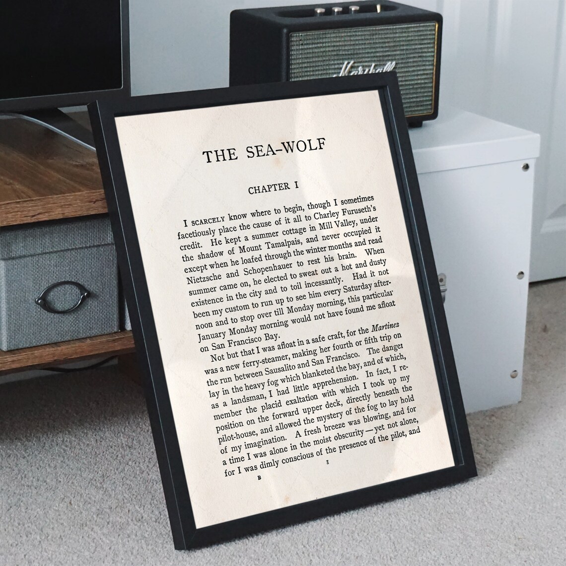 The Sea Wolf Jack London First Page Chapter One Classic Novel Poster - Image 2