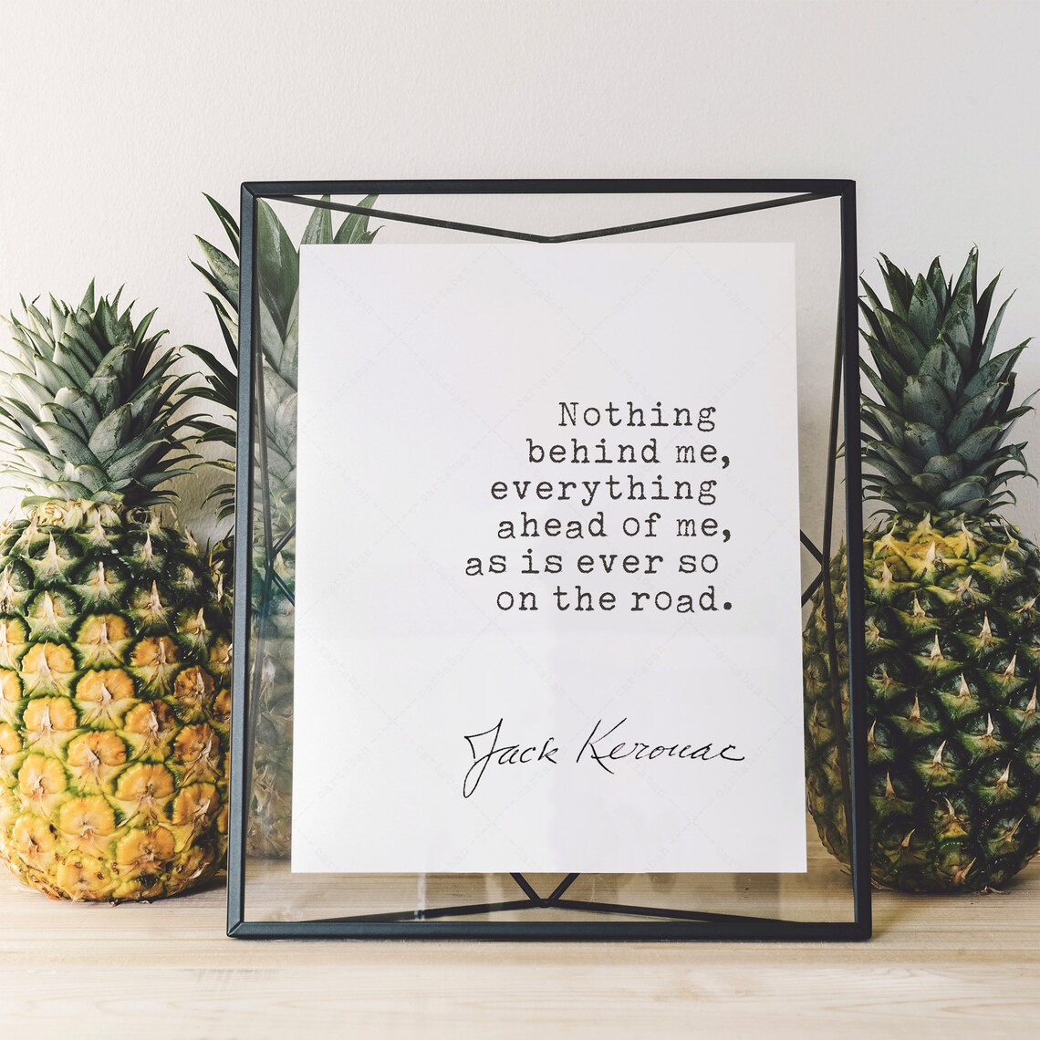 Jack Kerouac Nothing Behind Me On The Road Quote Typewriter Wall Poster - Image 2