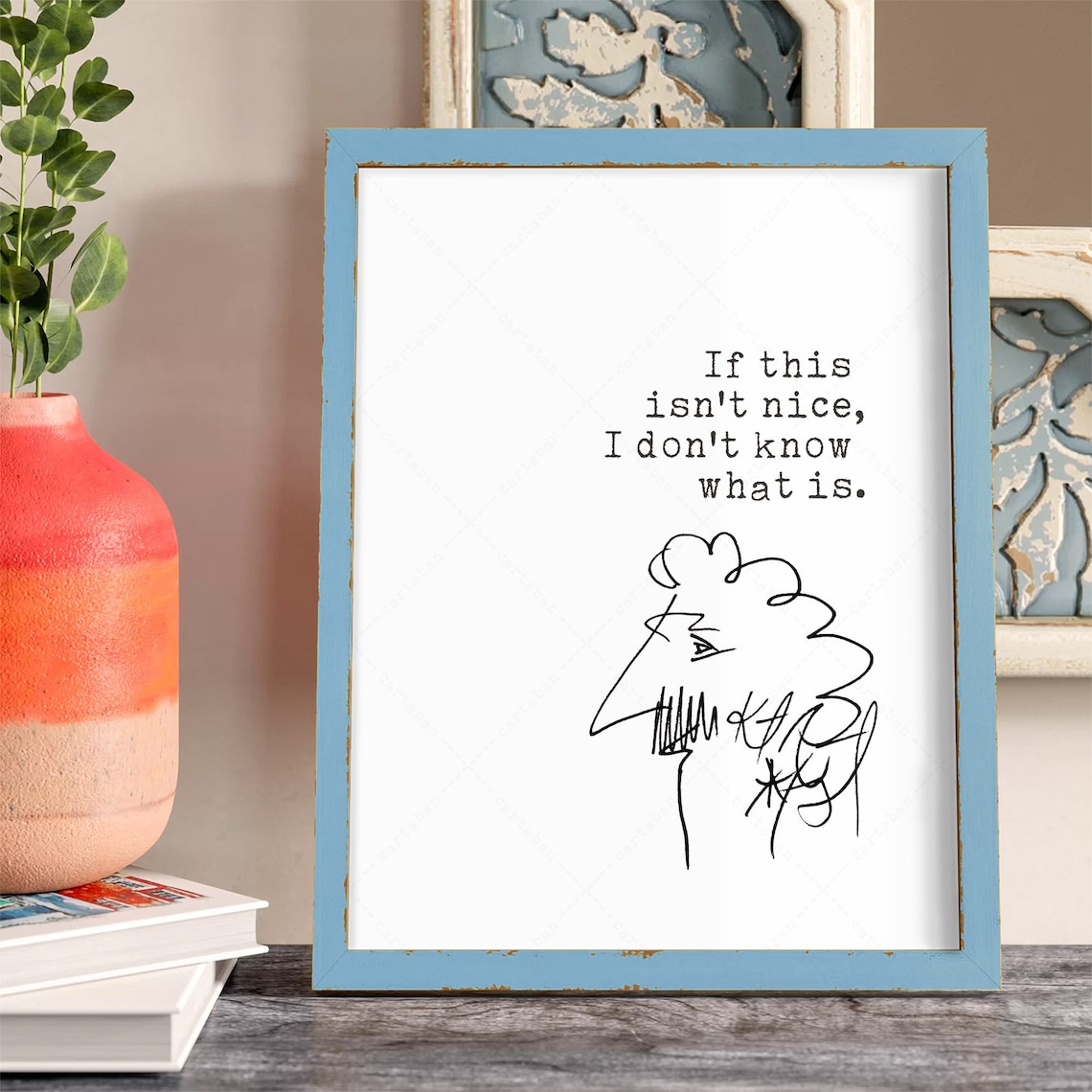 Kurt Vonnegut, A Man Without A Country Art Print - Image 3