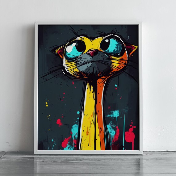 Abstract Meerkat Painting Colorful Wildlife Wall Art Vibrant Animal Print Modern Home Decor Unique For Any Space 265